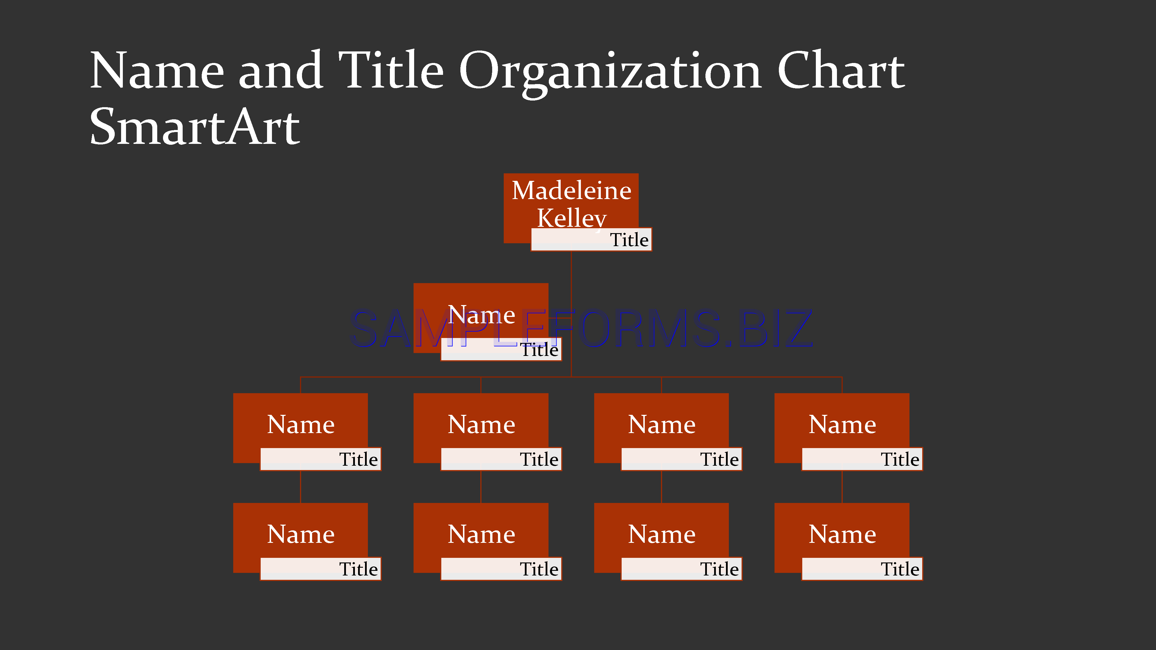 Preview free downloadable Organizational Chart Template 3 in PDF (page 1)